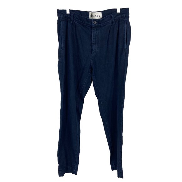 Etudes Men 48 US 34x30 Jeans Slim Leg Blue Dark Wash Denim 100% Cotton Portugal